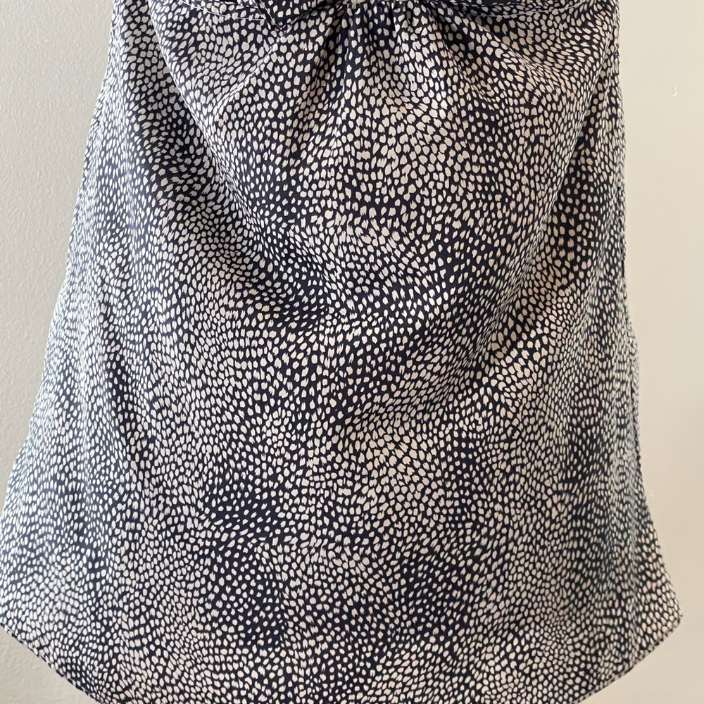 Strawberry S Navy/White Front Ruffle Back Zip Tank Top‎ - Picture 3 of 7